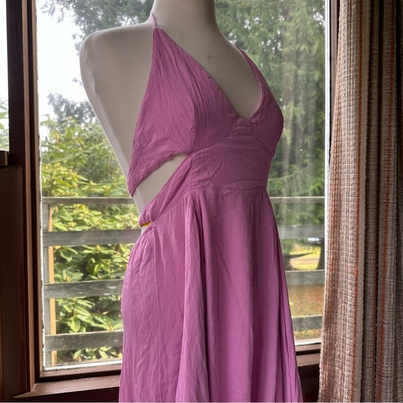 HP🫧[ Free People ] Lille Maxi Dress High Slit Beachy Boho - Picture 12 of 13